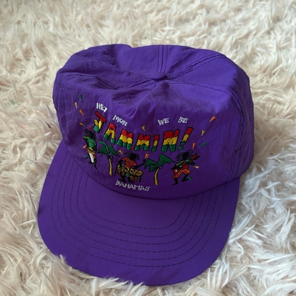Vintage Purple Jammin' Bahamas Cap Snap Back 90s Retro